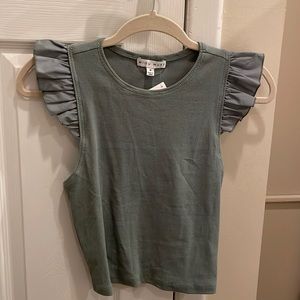 Brand new flutter sleeve tank.